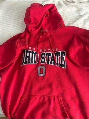 Champion Red Ohio State Crewneck Hoodie